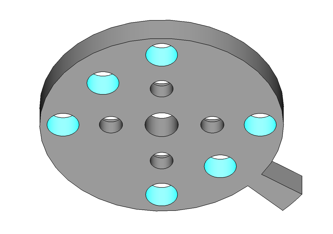 holes for heat set inserts in J2 plate