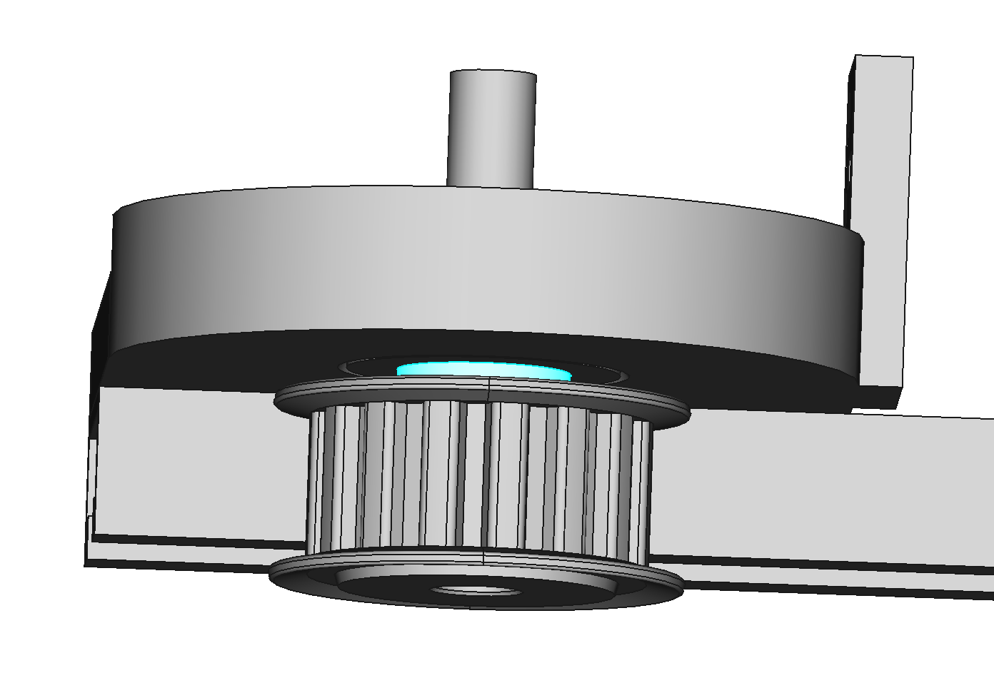 J2 shaft in J2 base CAD