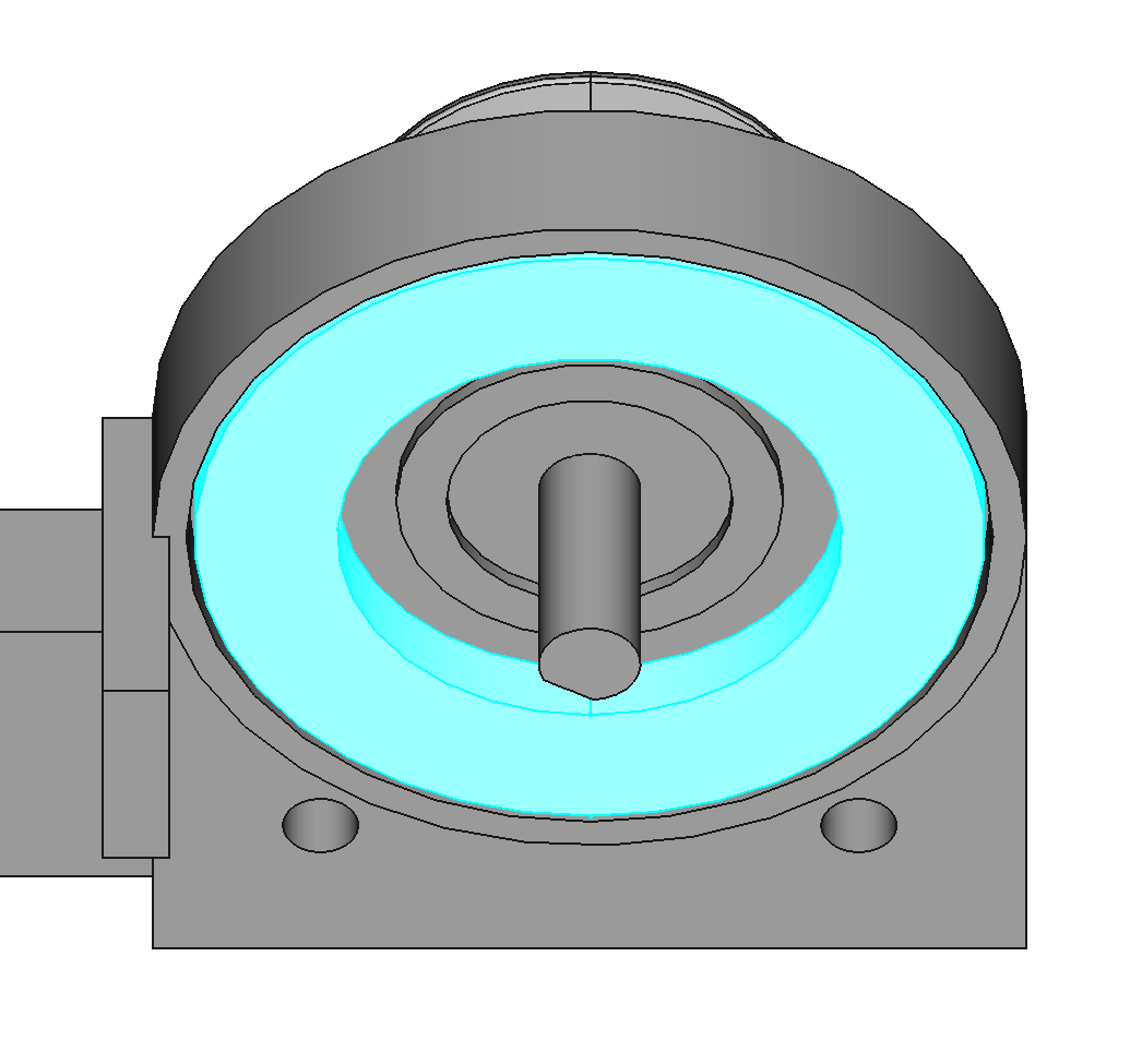Thrust bearing in J2 base CAD